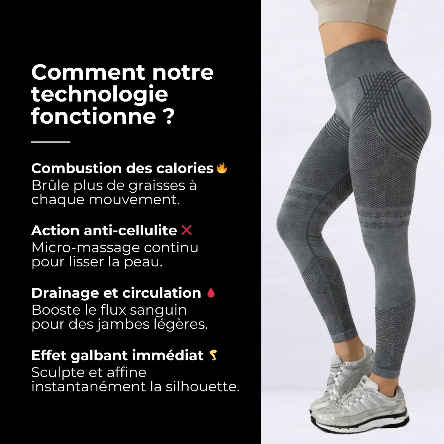 Leggings anti-cellulite Leggy-Fit – Push-up sculptant taille haute AliExpress