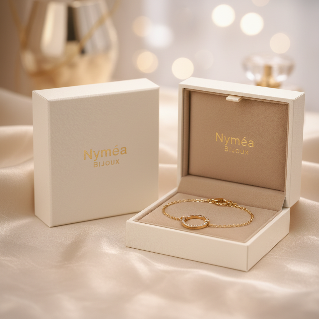 Bracelet or avec packaging